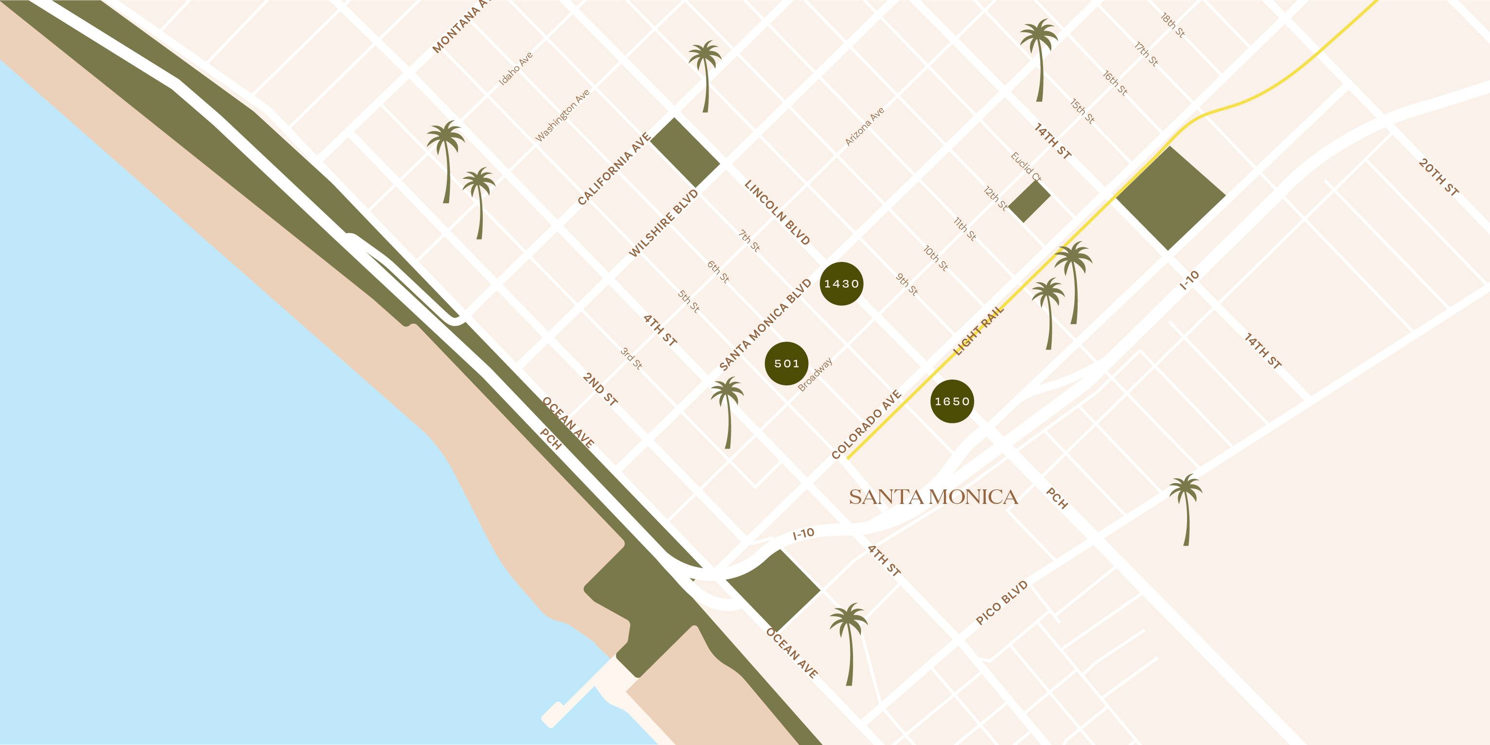 Neighborhood map for Santa Monica Collection