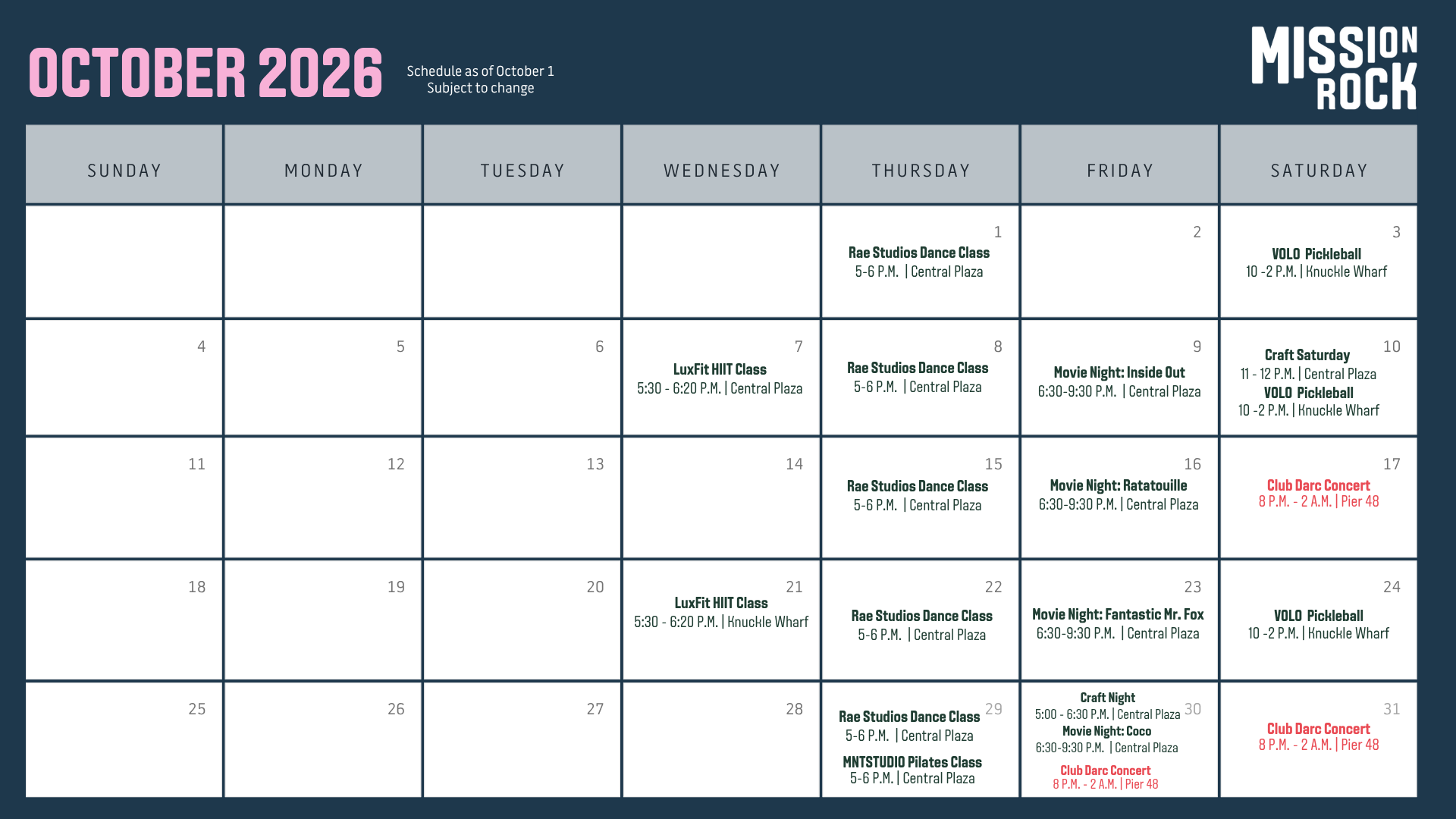 Single event calendar image
