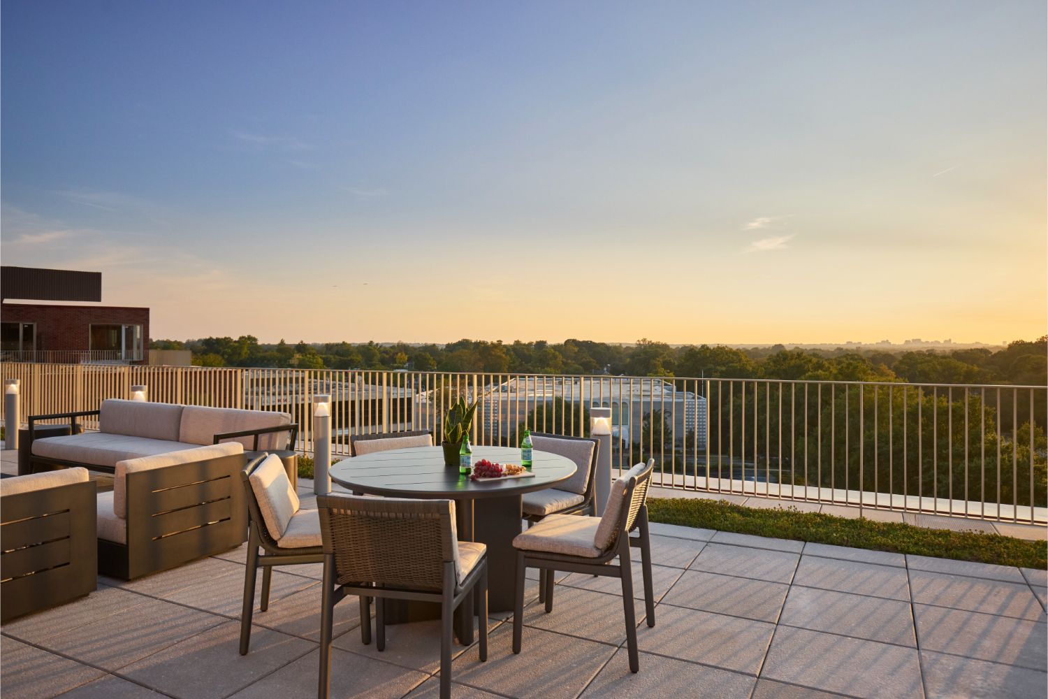 Photo of rooftop seating