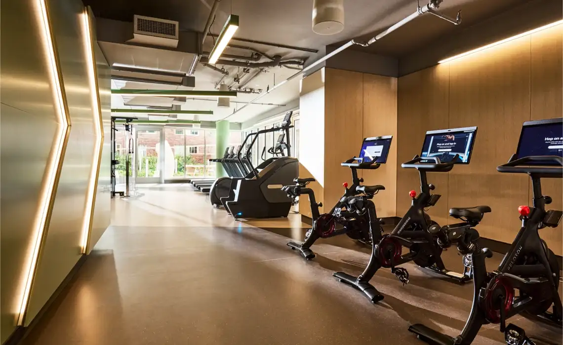 Fitness center in Residences at Mazza