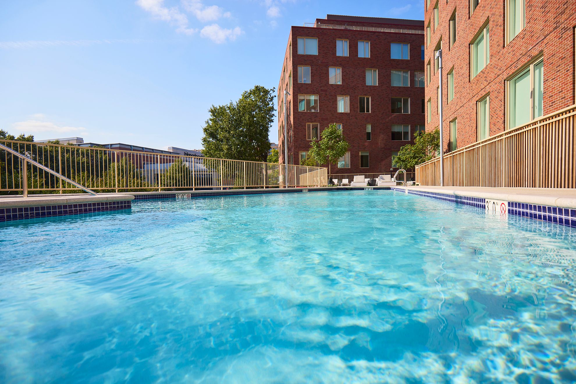 Residences at Mazza outdoor pool and courtyard - Washington, DC