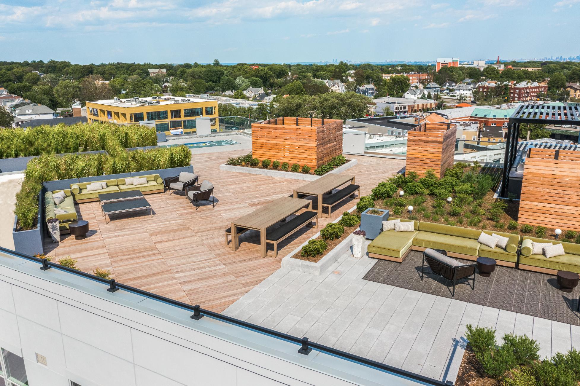 Two South Willow rooftop deck aerial view - Montclair, NJ