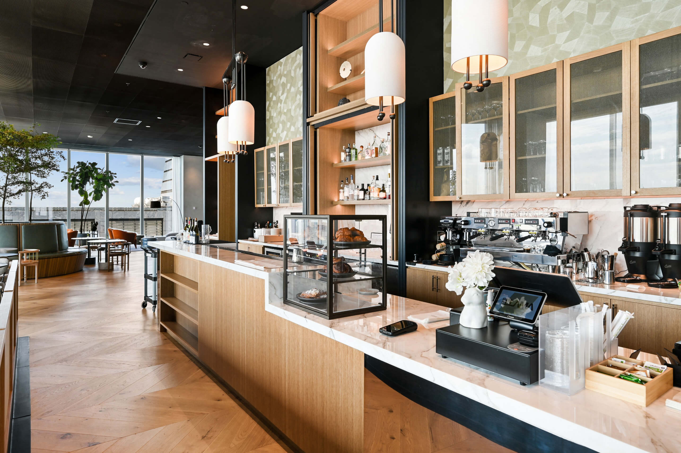 A coffee and bar counter