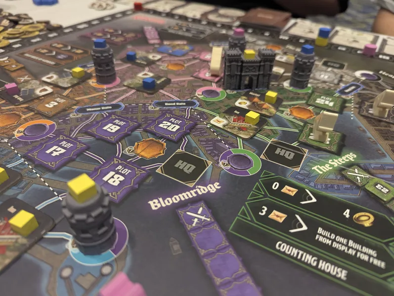 Gameboard with tokens