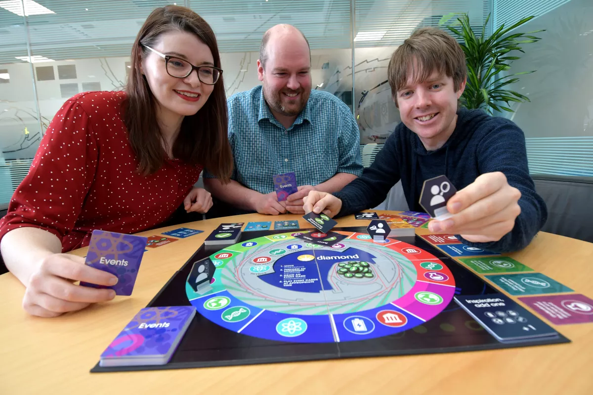 Creators of the game Dr Claire Murray, Dr Mark Basham and Dr Matthew Dunstan