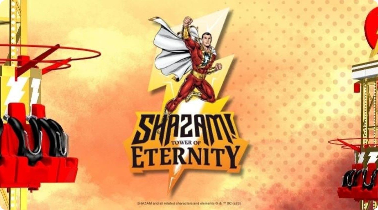Six Flags Fiesta Texas - SHAZAM!: Tower of Eternity | Ride | Six