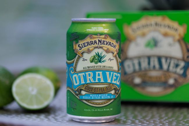 Sierra Nevada Otra Vez can in front of freshly cut limes