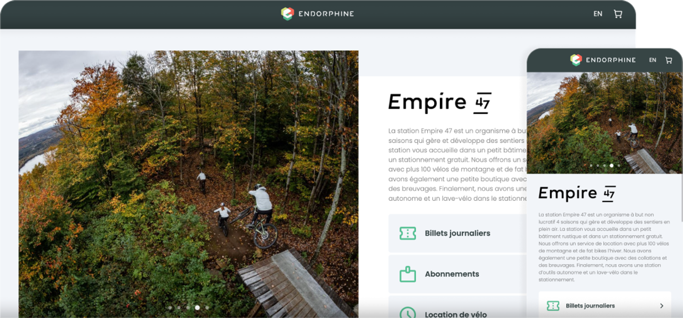 Interface du système de réservation