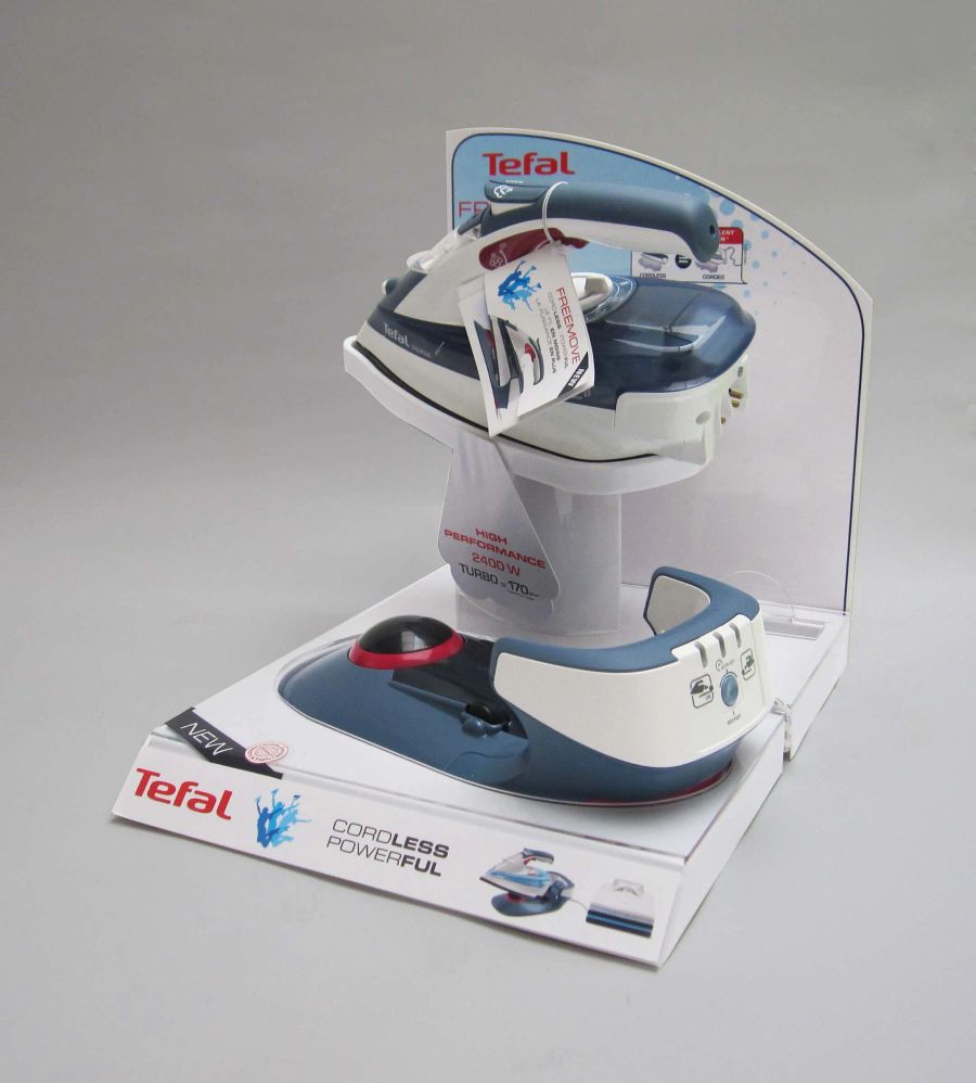 Tefal Freemove cordless iron on tester stand