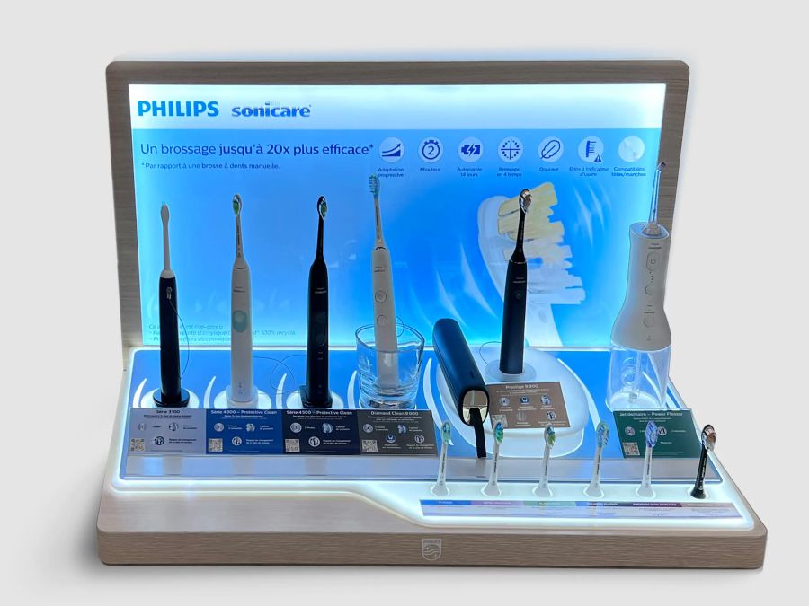 Philips Sonicare toothbrush counter display
