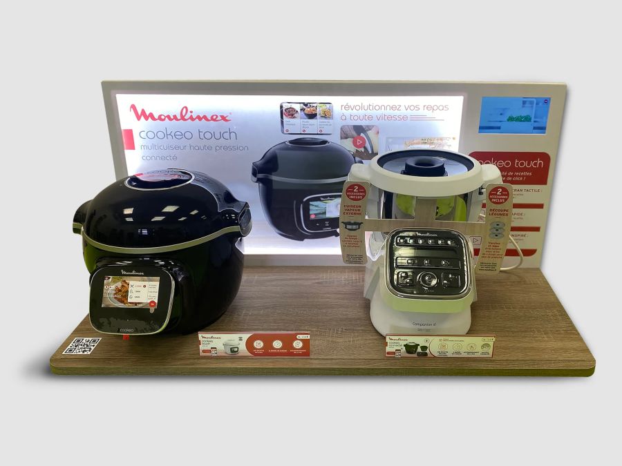 Moulinex Cookeo multicookers on counter display