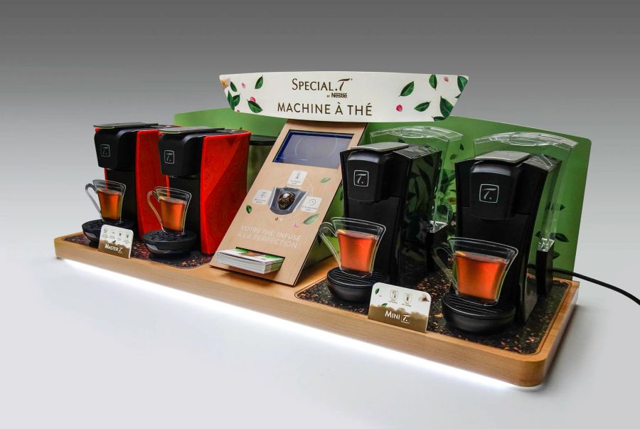 Special.T by Nestlé tea machines on display