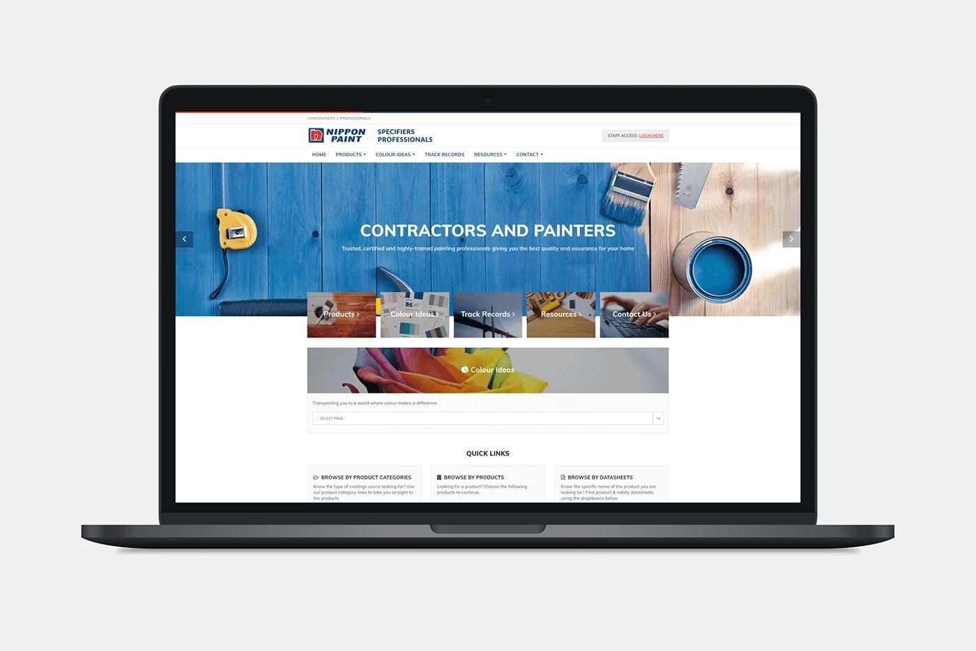 SOLD Studio designed this a website high-fidelity ui/ux design for specifiers for Nippon Paint for seamless user experience.