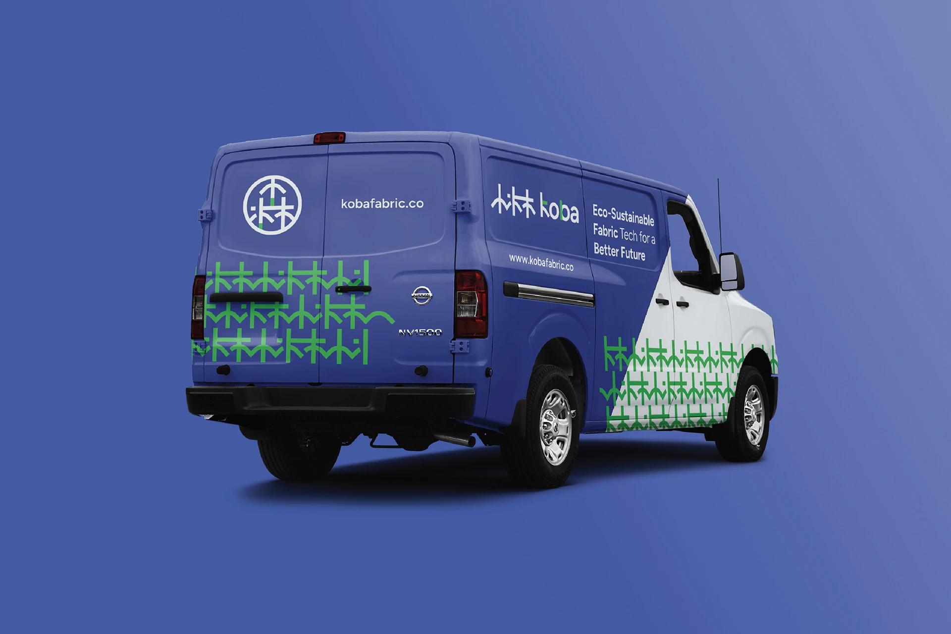 SOLD Studio designed this a van wrap for KOBA demonstrating SOLD Studio's design expertise.