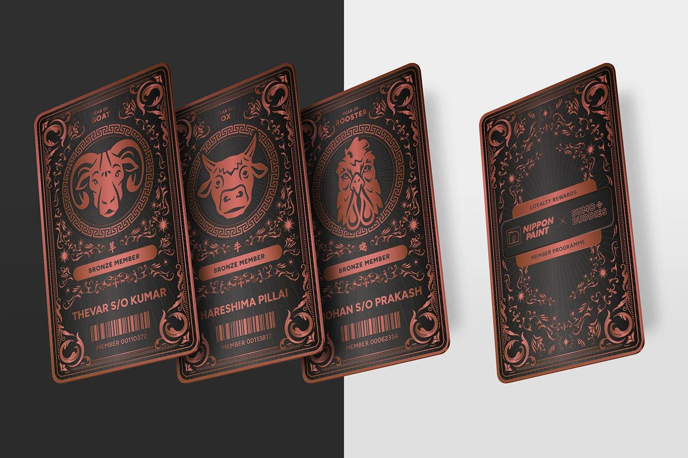 A Bronze Card in Box of the Sumo+ Buddies project, designed by SOLD Studio demonstrating SOLD Studio's design expertise.