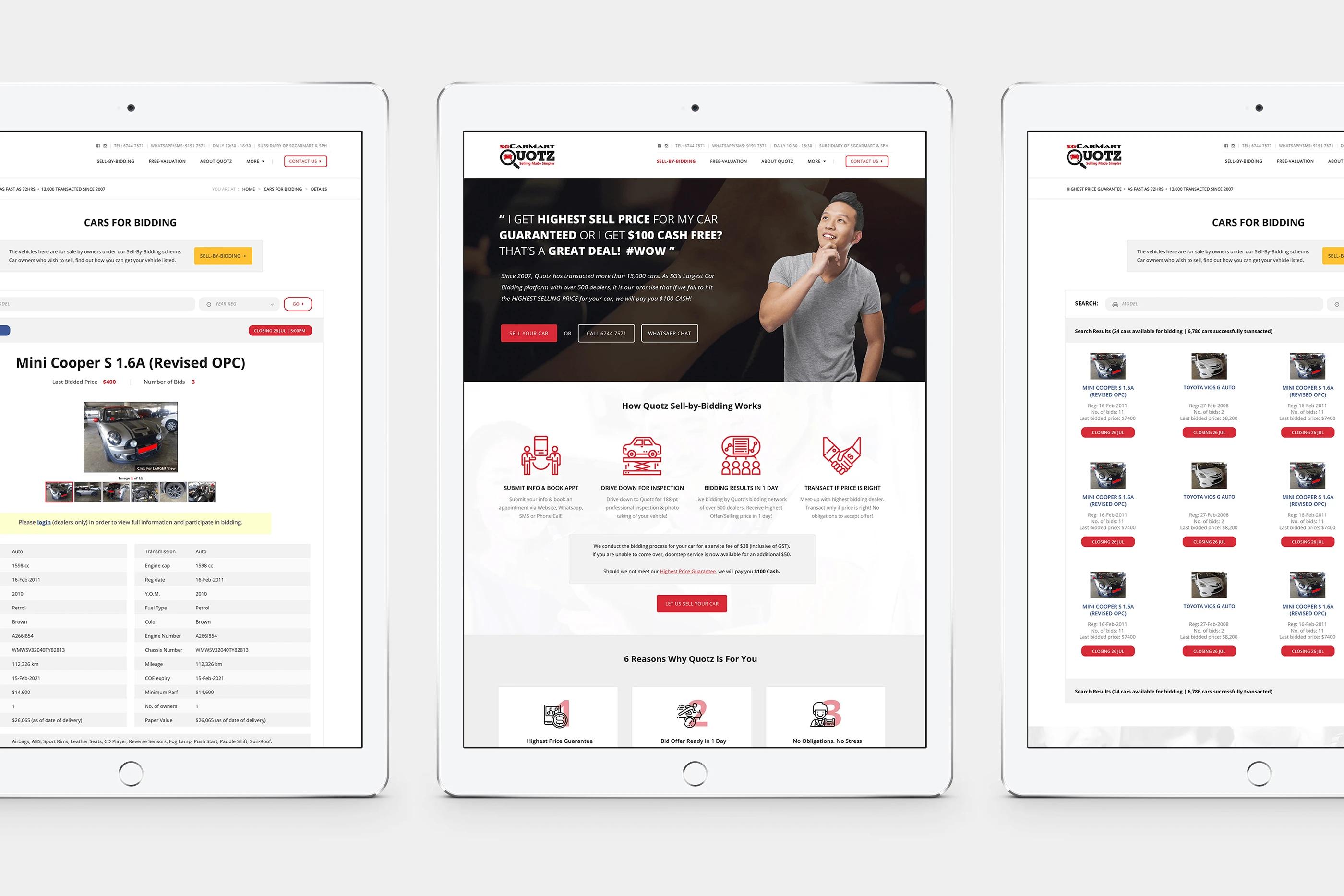 A Tablet High-fidelity UI/UX design of the Quotz project, designed by SOLD Studio for seamless user experience.