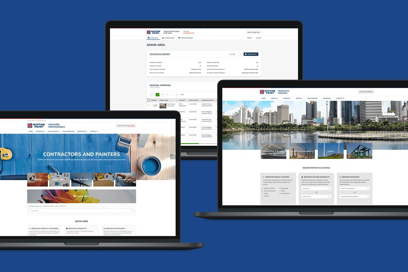 A Responsive Website High-fidelity UI/UX design of the Nippon Paint project, designed by SOLD Studio for seamless user experience.