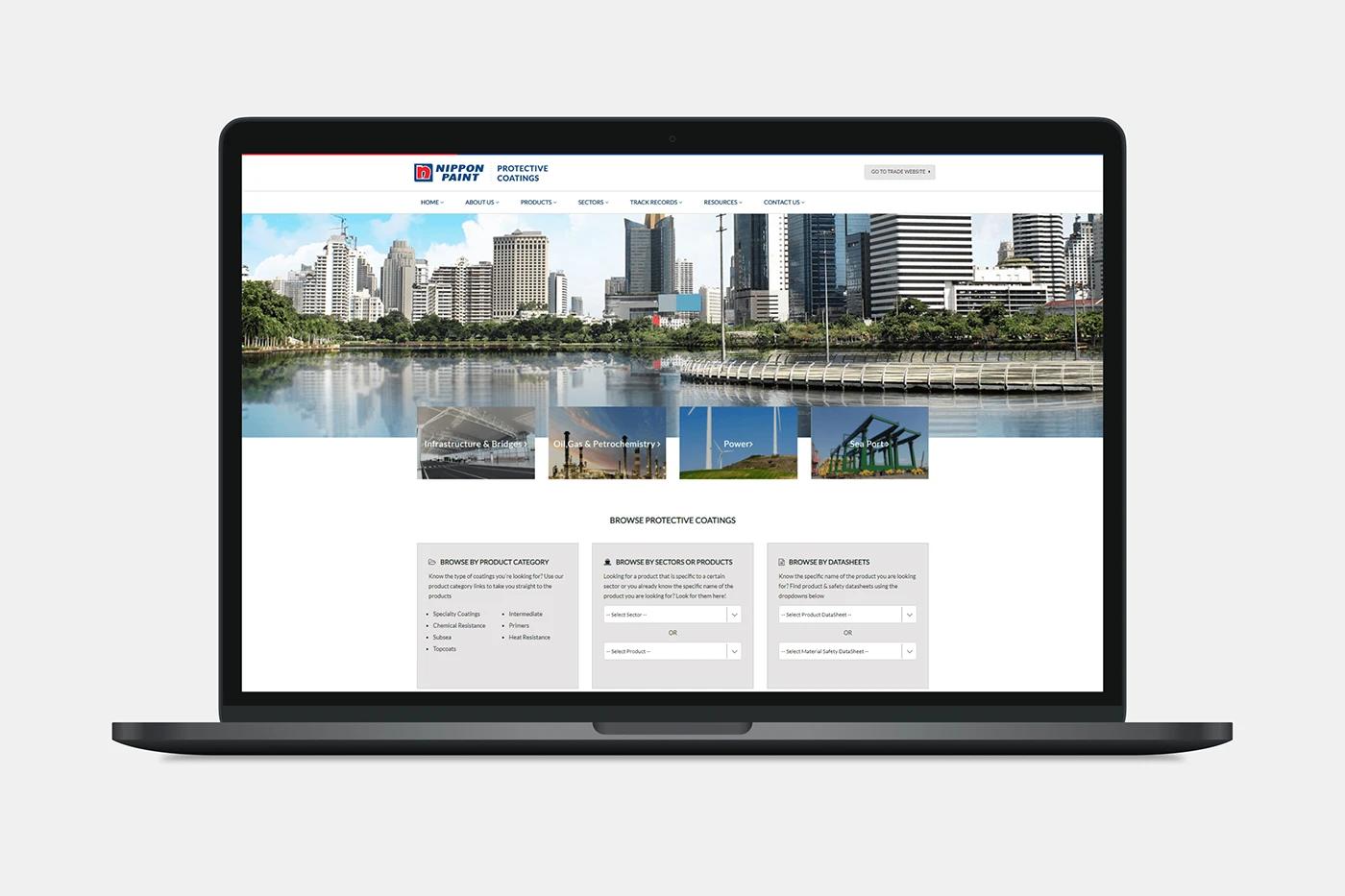 SOLD Studio designed this a website high-fidelity ui/ux design for protective coatings for Nippon Paint for seamless user experience.