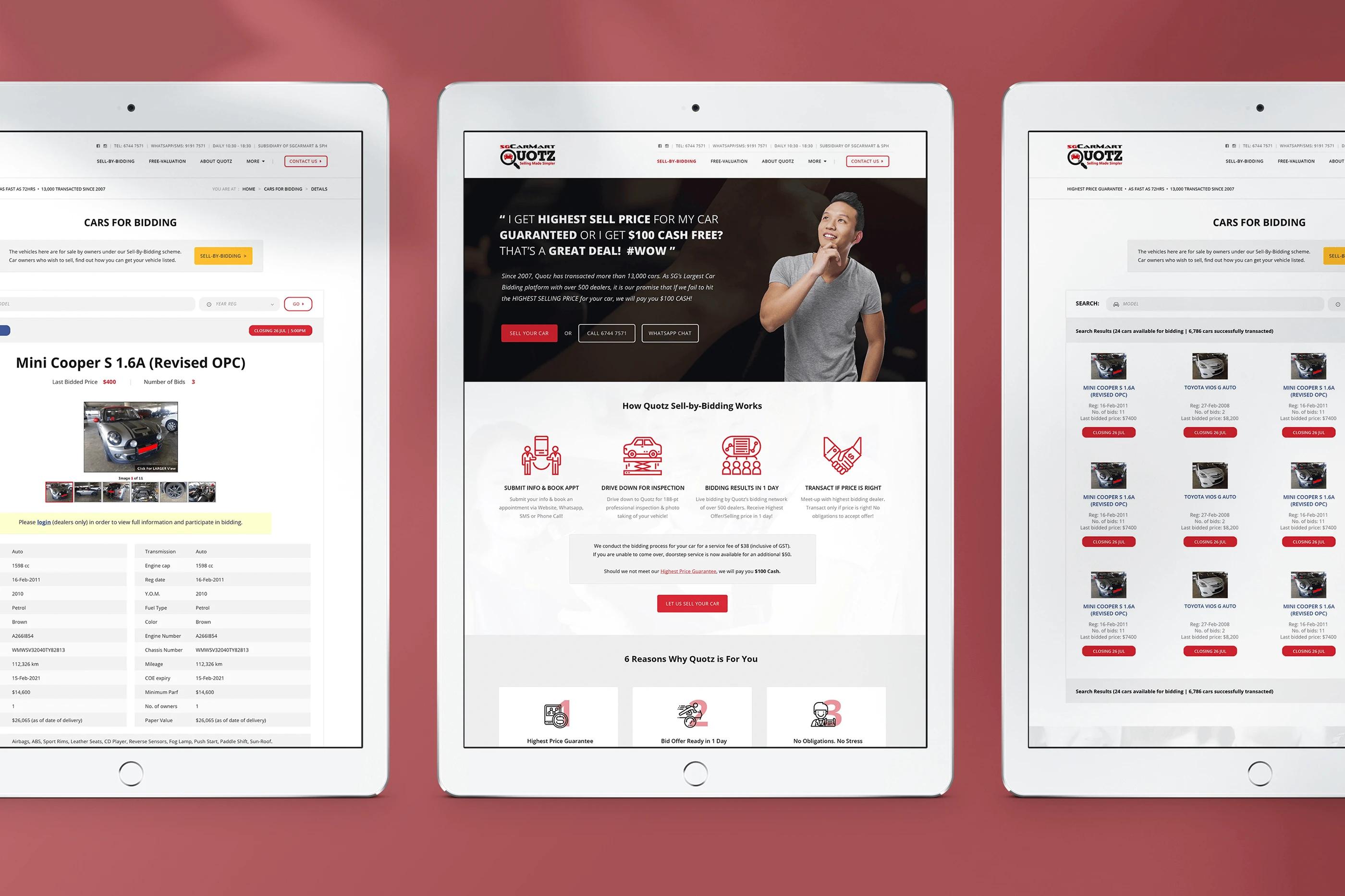 SOLD Studio designed this a tablet high-fidelity ui/ux design for Quotz for seamless user experience.