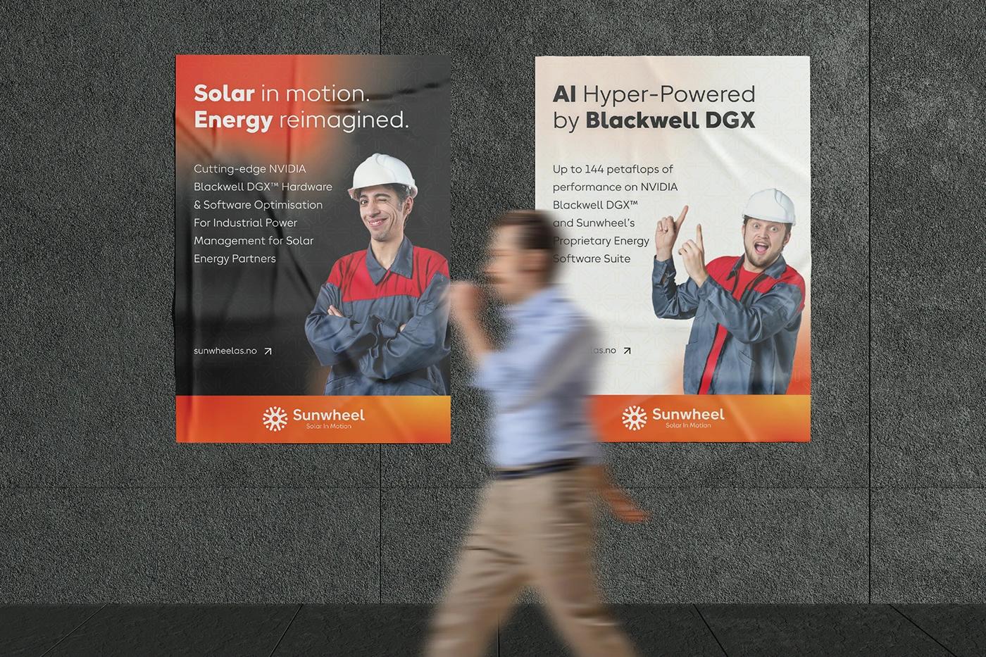 A Promotional marketing posters of the Sunwheel project, designed by SOLD Studio communicating key marketing messages.