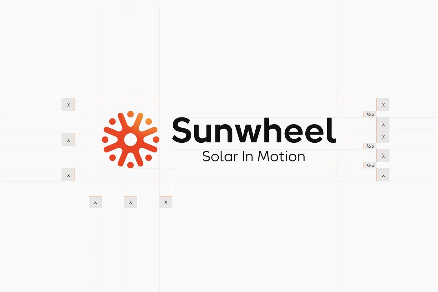 SOLD Studio designed this a official corporate logo lockup for Sunwheel establishing a strong visual identity.