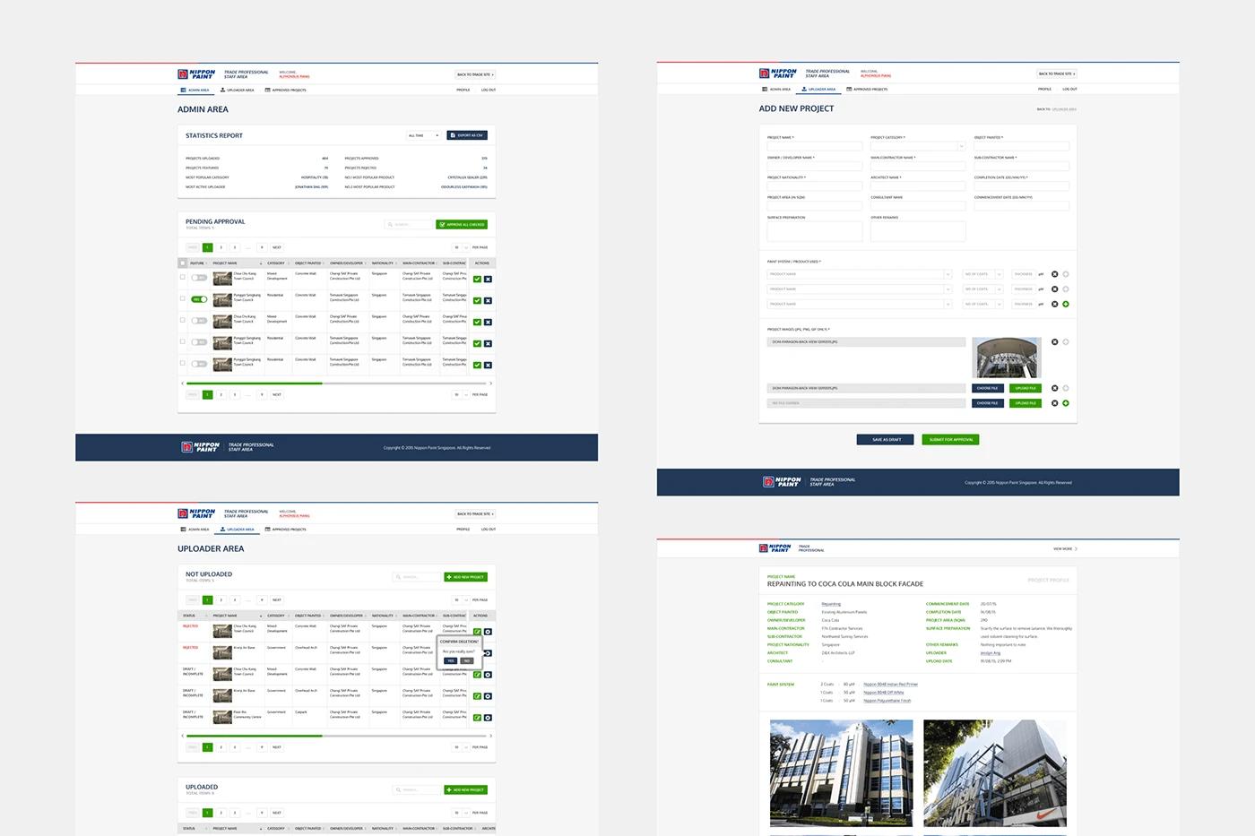 A CRM Website High-fidelity UI/UX design of the Nippon Paint project, designed by SOLD Studio for seamless user experience.