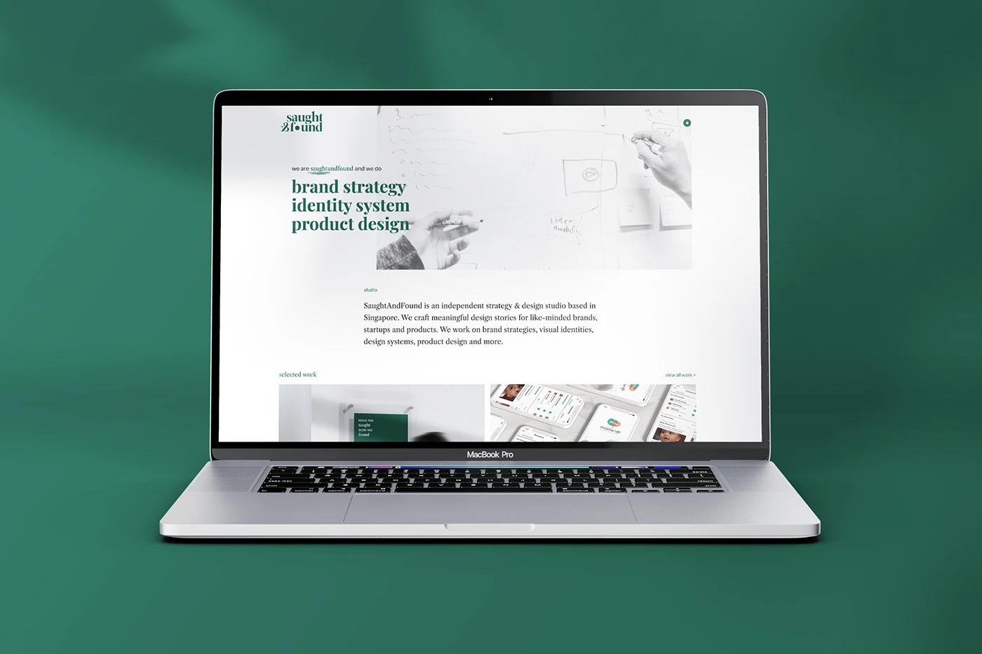 A Website High-fidelity UI/UX design of the Saught&Found project, designed by SOLD Studio for seamless user experience.