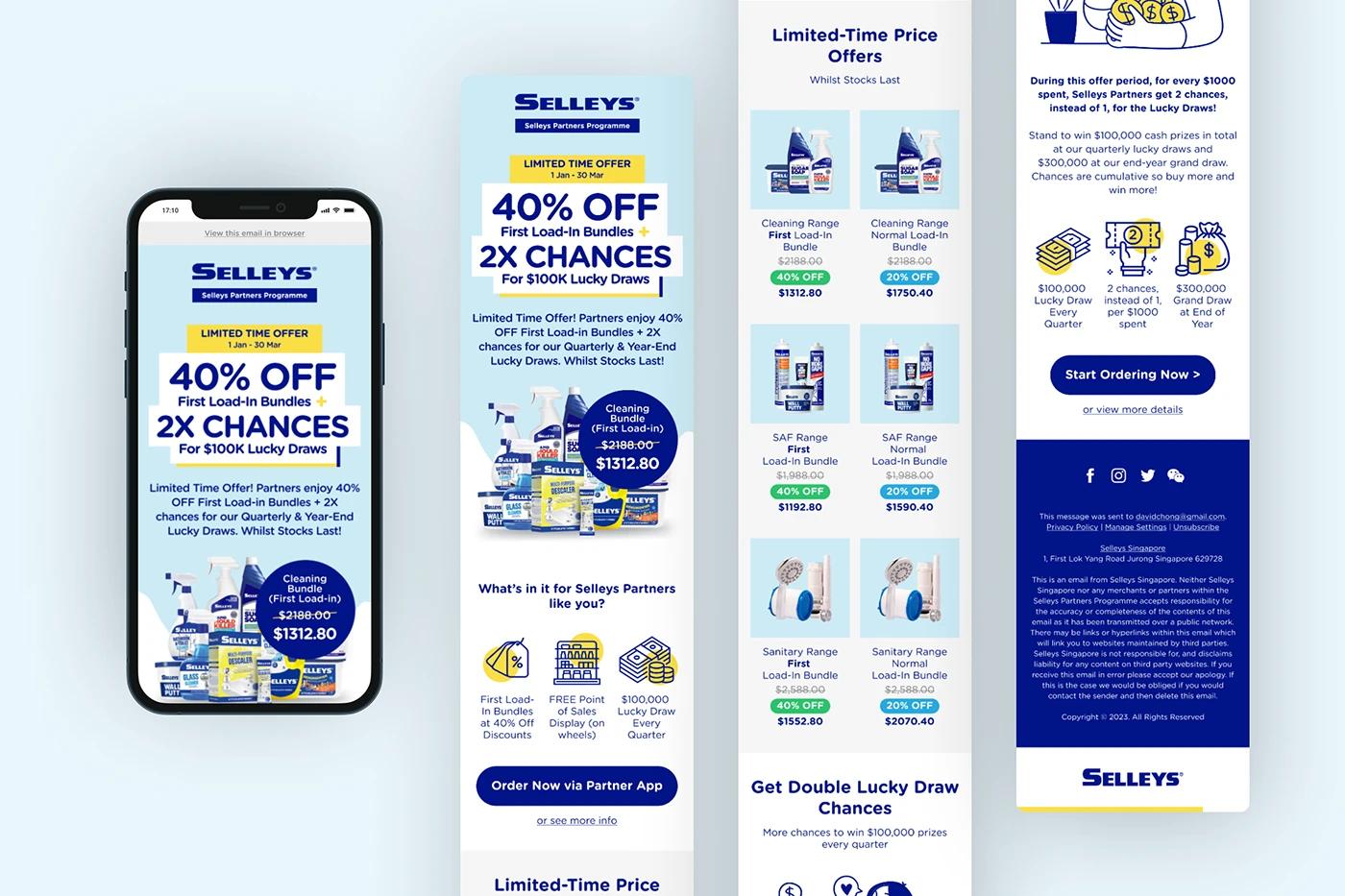 A Responsive Email EDM of the Selleys project, designed by SOLD Studio demonstrating SOLD Studio's design expertise.