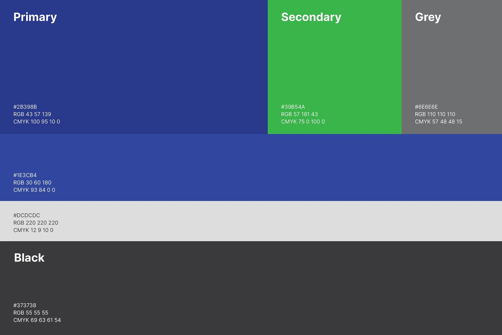 A Strategic brand color palette of the KOBA project, designed by SOLD Studio evoking the desired brand emotion.