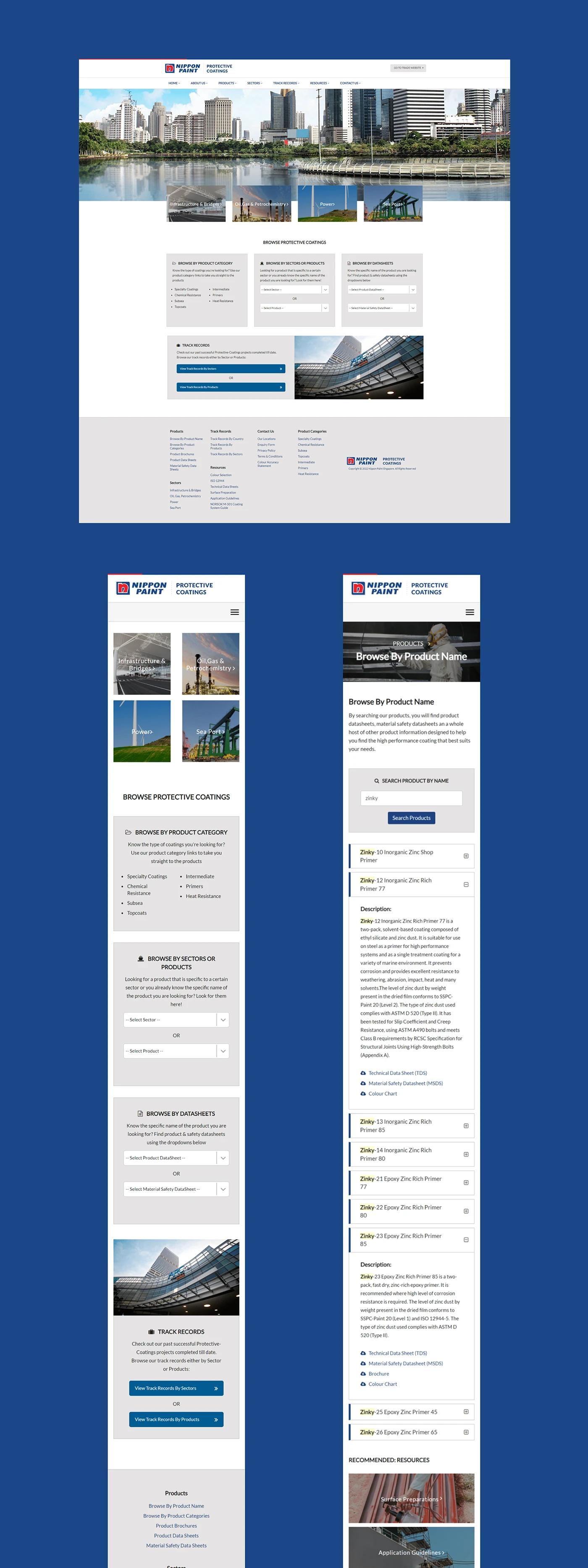 A Responsive Website High-fidelity UI/UX design for Nippon Paint, highlighting SOLD Studio's expertise for seamless user experience.