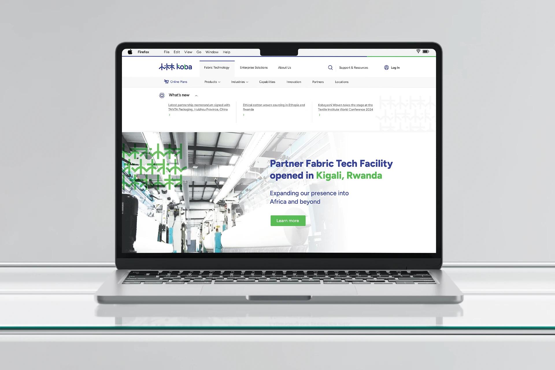 A Website High-fidelity UI/UX design of the KOBA project, designed by SOLD Studio for seamless user experience.