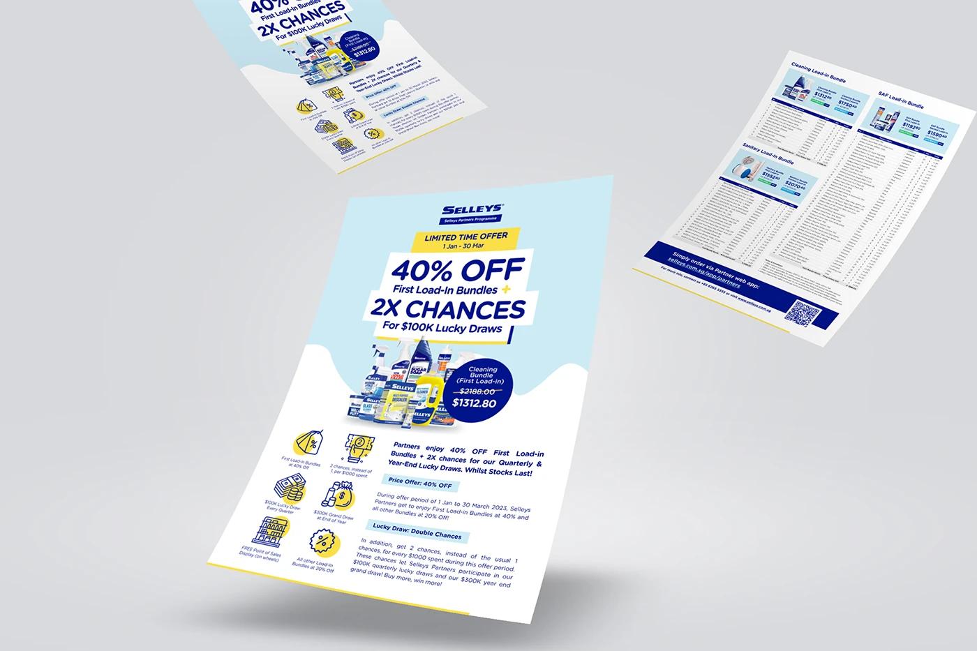 SOLD Studio designed this a printed marketing brochure flyer for Selleys demonstrating SOLD Studio's design expertise.