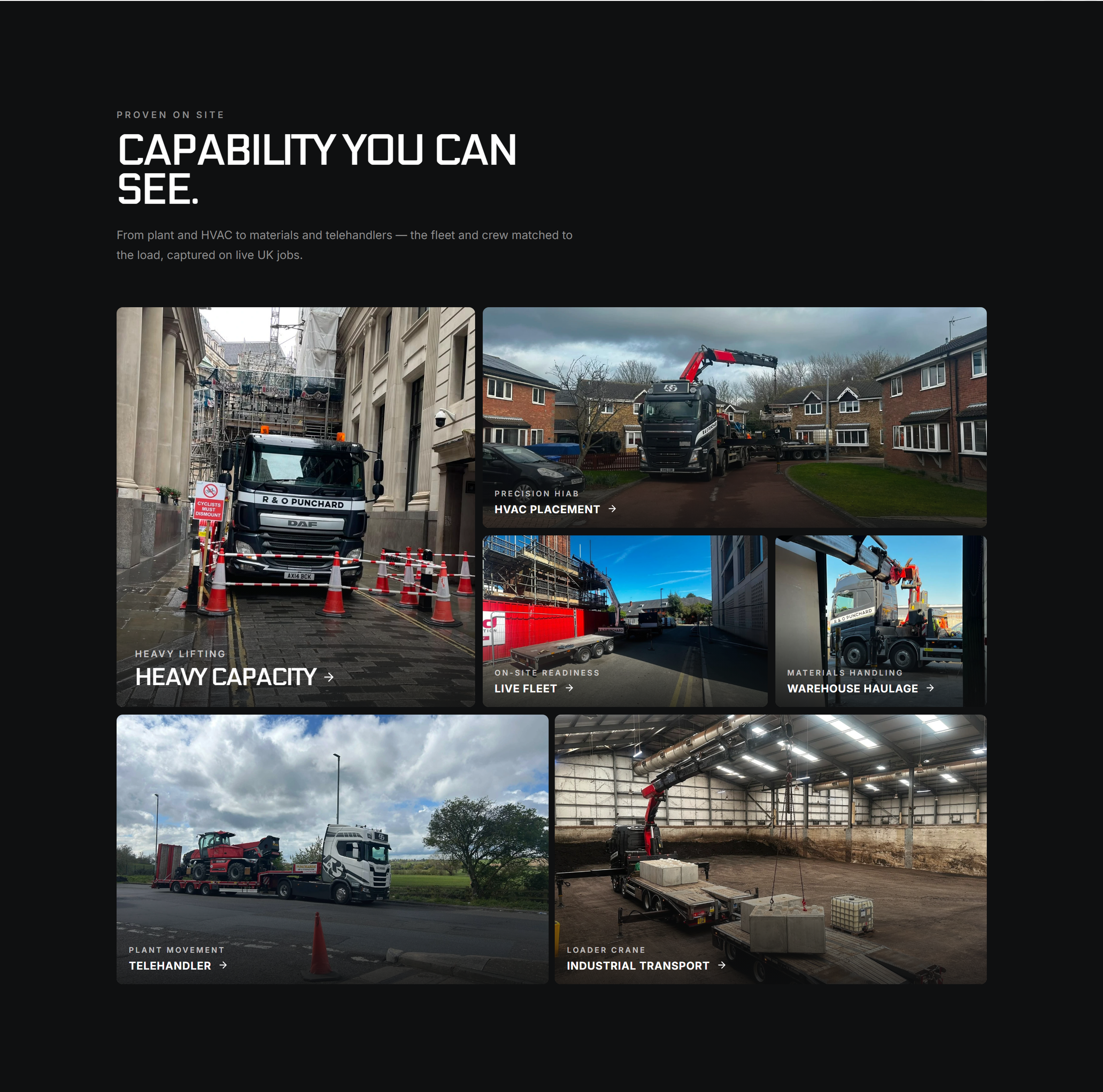 Capabilities, R&O Punchard Haulage