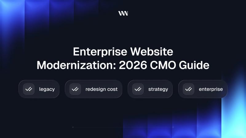 Enterprise website modernization 2026 CMO guide blog thumbnail.