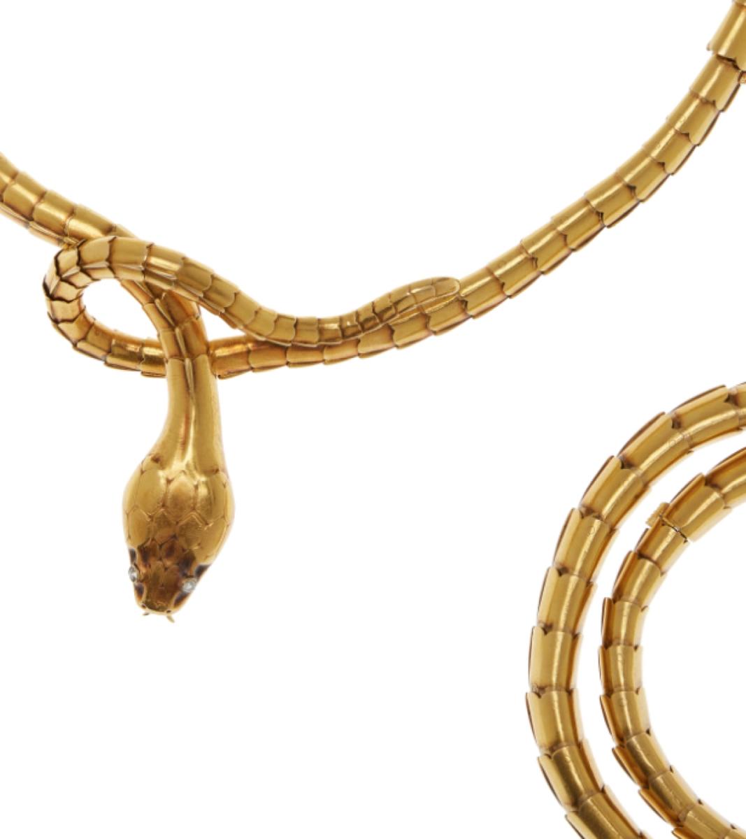 Gold Serpent Necklace, c. 1980 Stephen Russell Jewellery
