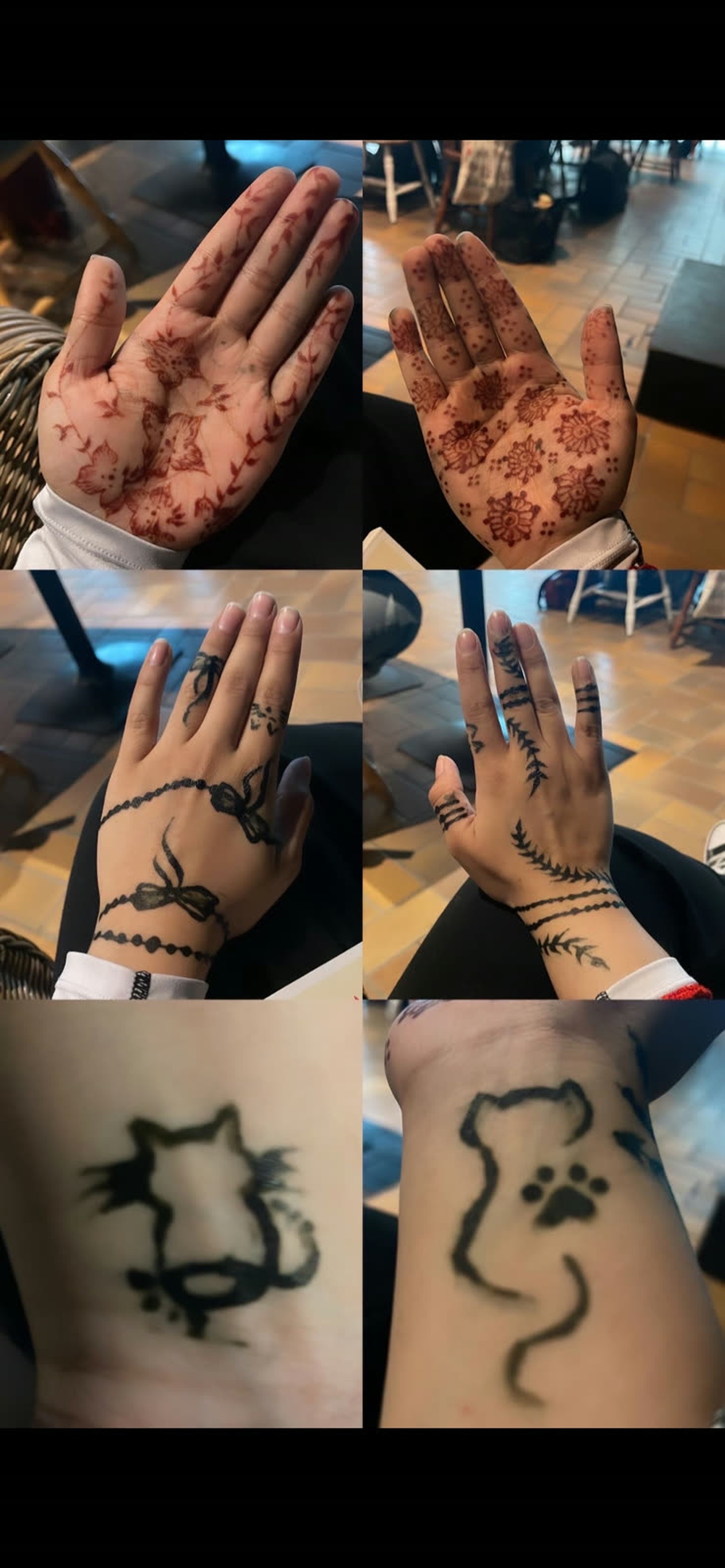 Detailed henna design on the hand