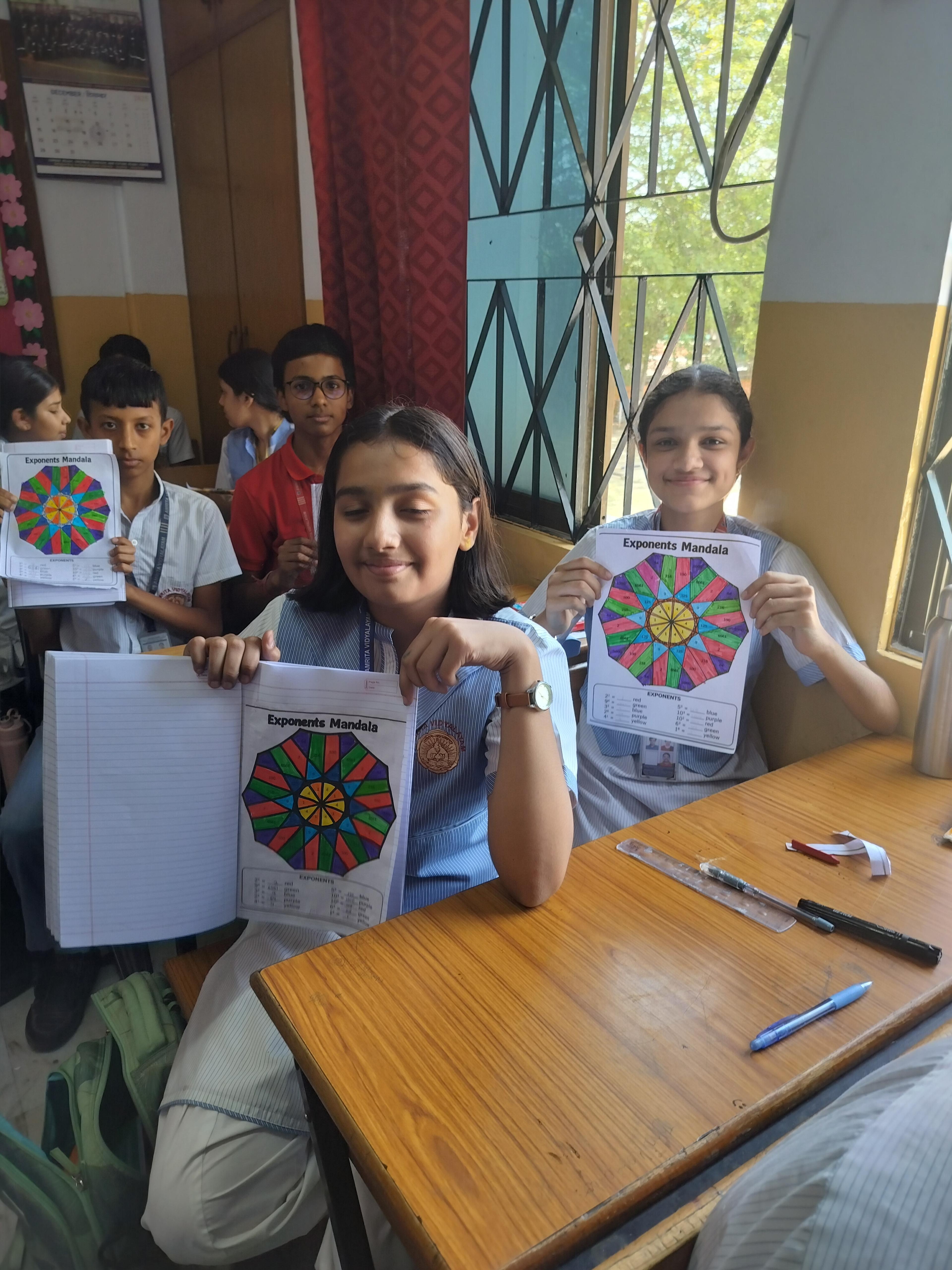 Grade 8: Exponents Mandala Mathematics Activity  photo