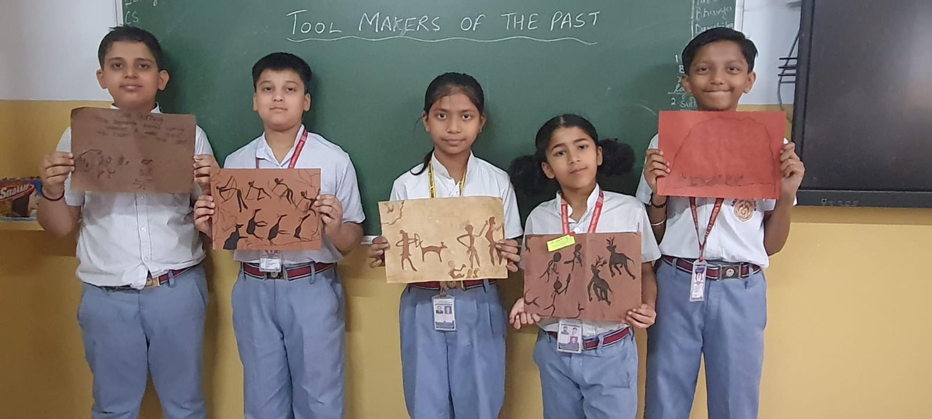 Grade 6: Tool making and Cave Painting Social Science Activity photo