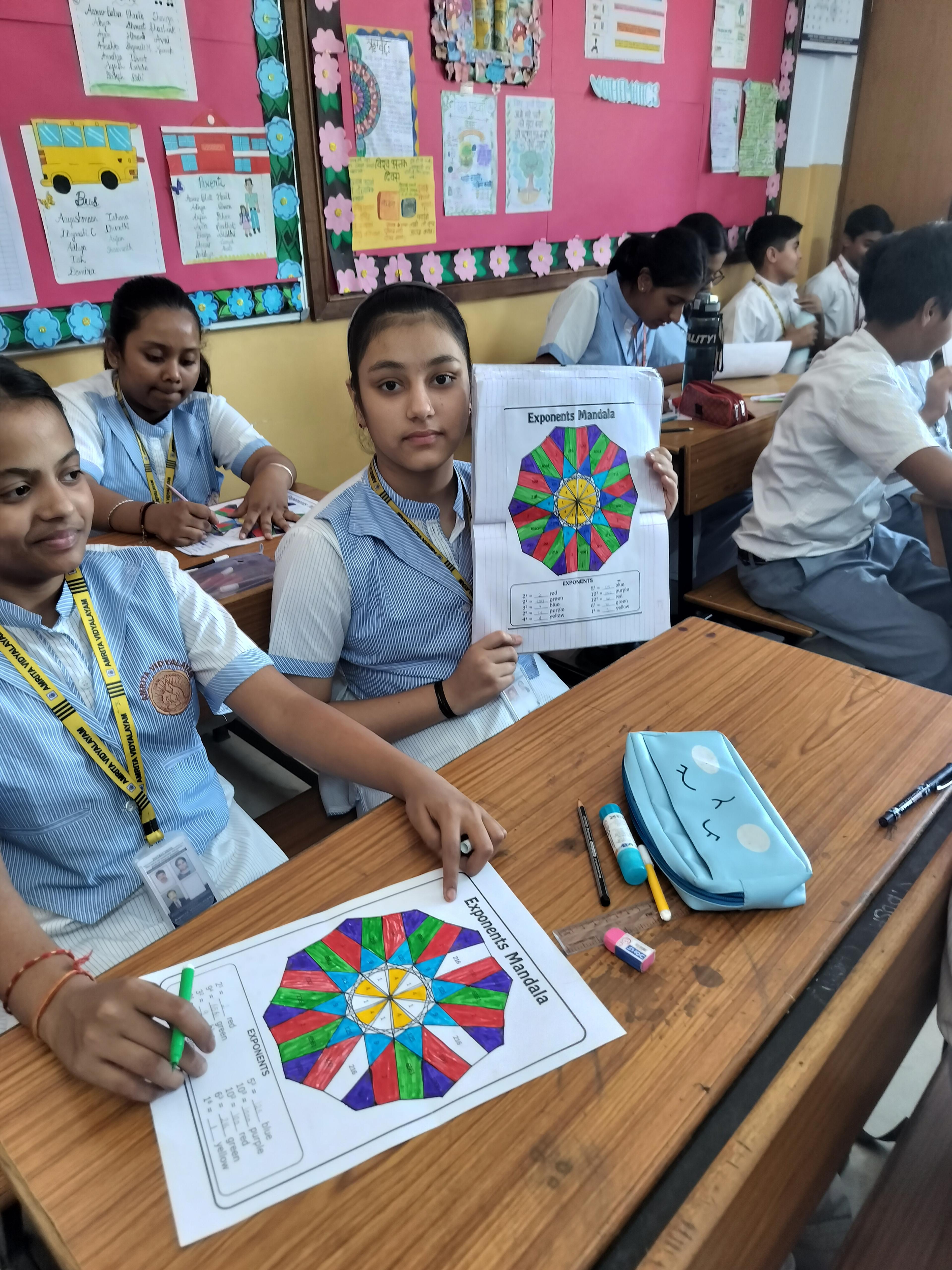 Grade 8: Exponents Mandala Mathematics Activity  photo