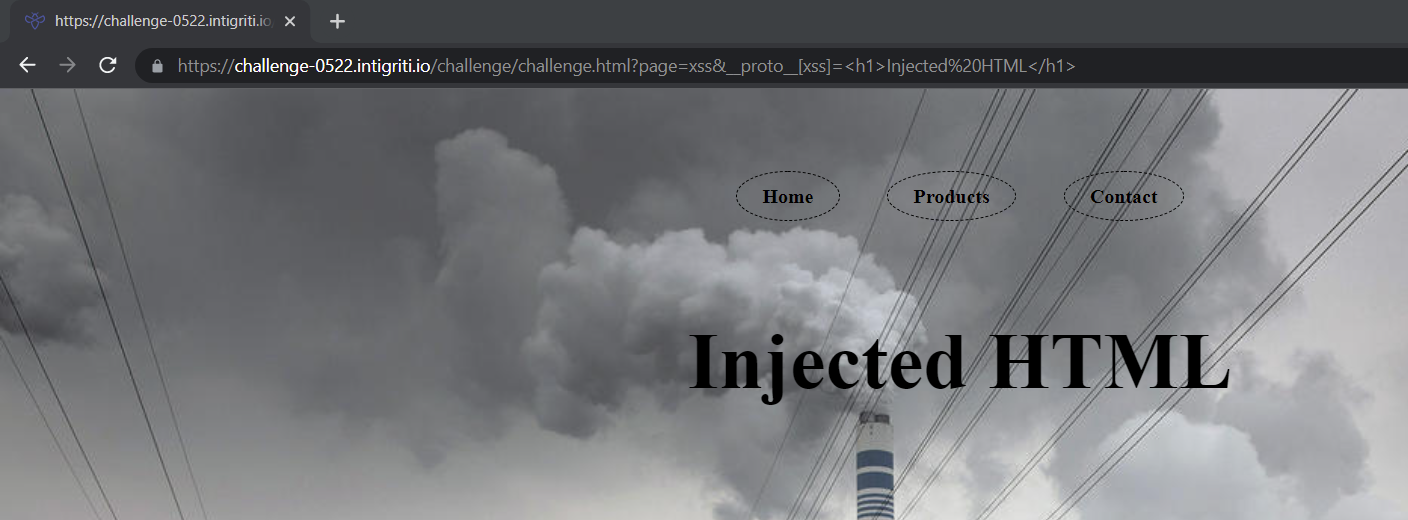 Injecting HTML with prototype pollution