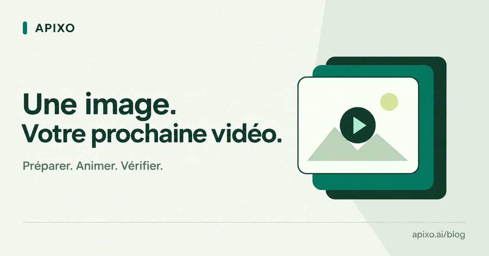 Illustration d’une image transformée en vidéo, avec un symbole de lecture.