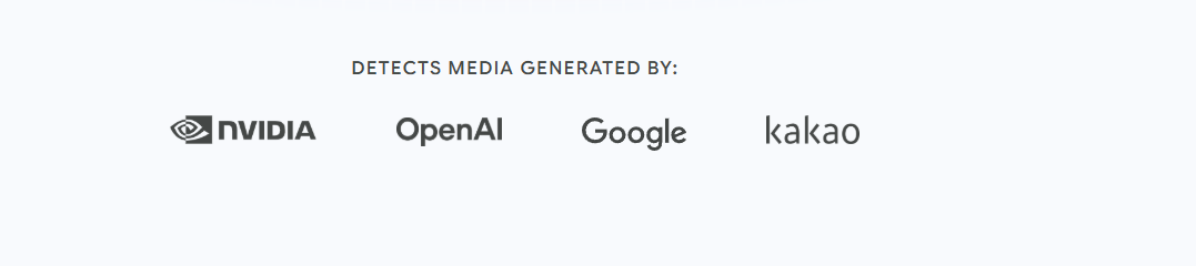 SynthID Detector screenshot listing NVIDIA, OpenAI, Google and Kakao