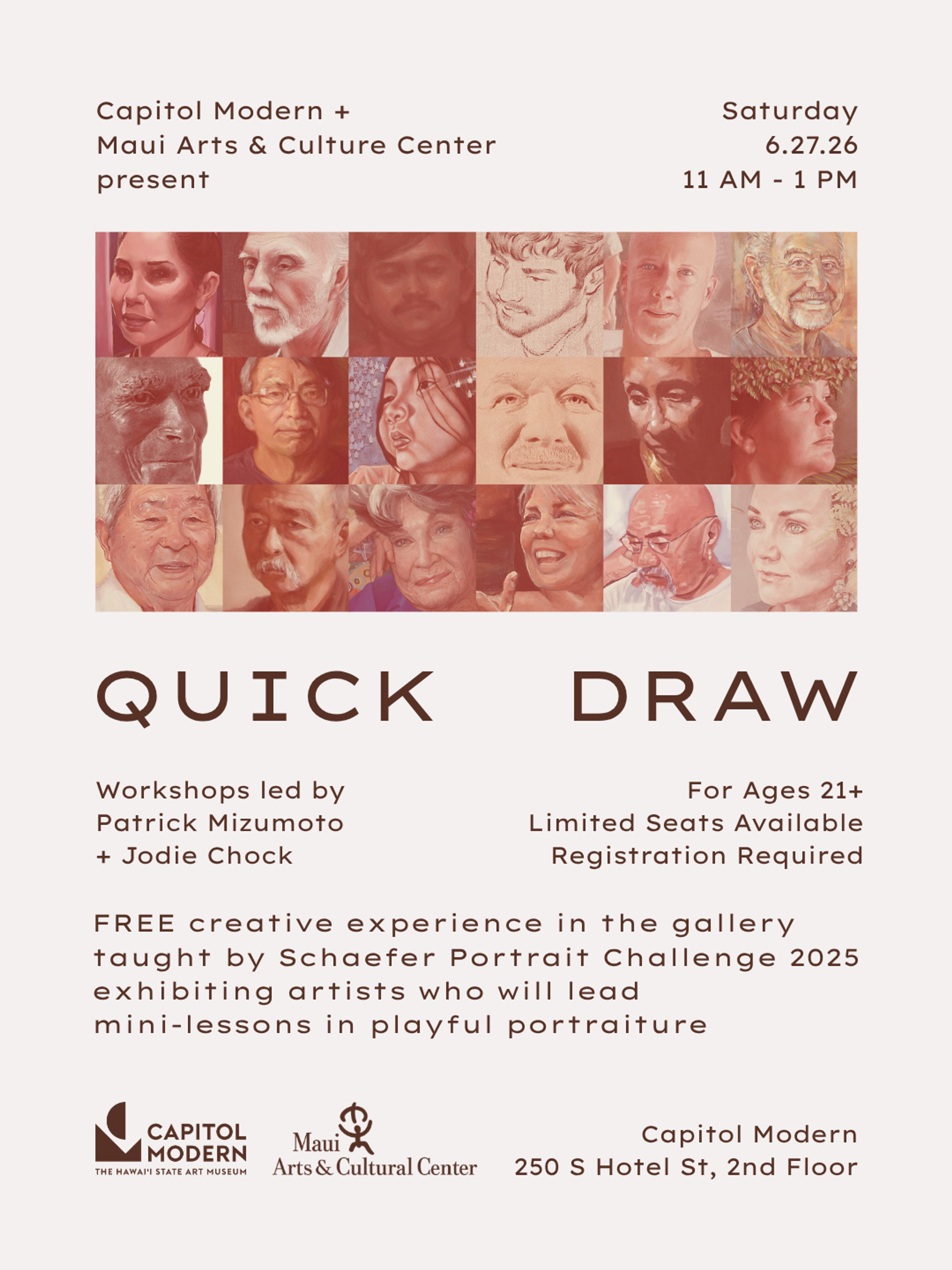 promotional graphic for Quick Draw workshop