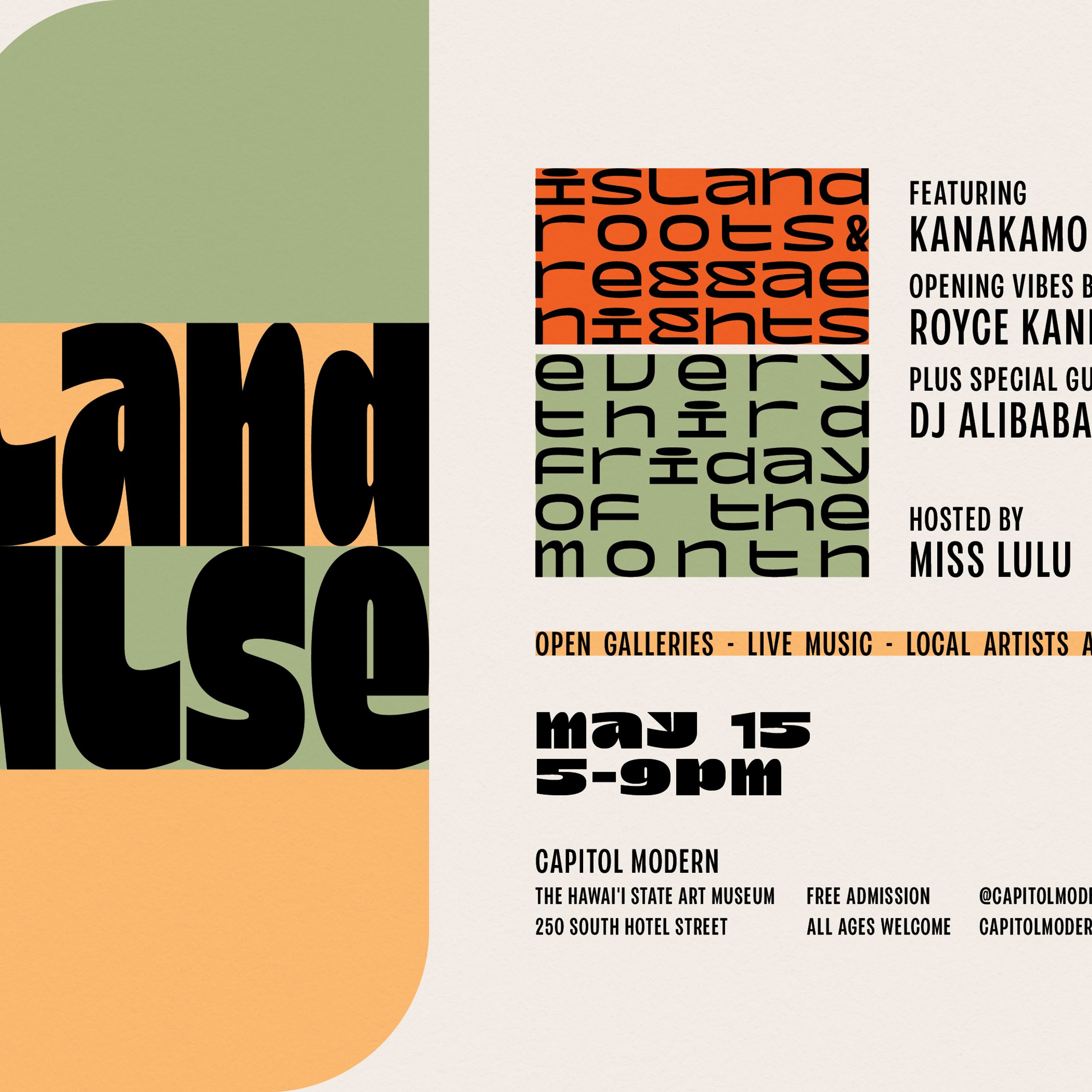 promotional graphic for May 15, 2026 Island Pulse event