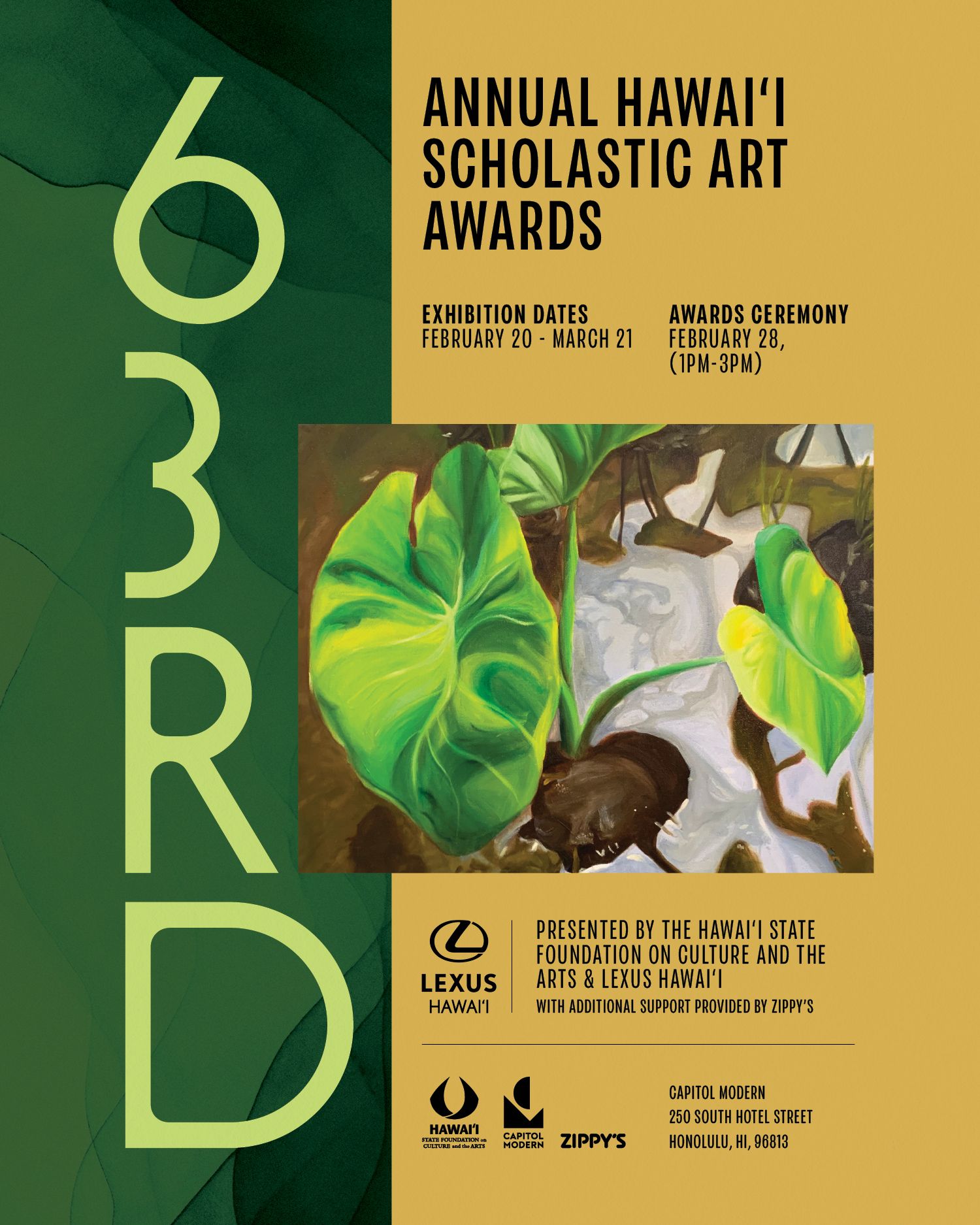 promotional graphic for 2026 Hawaiʻi Regional Scholastic Student Art Awards