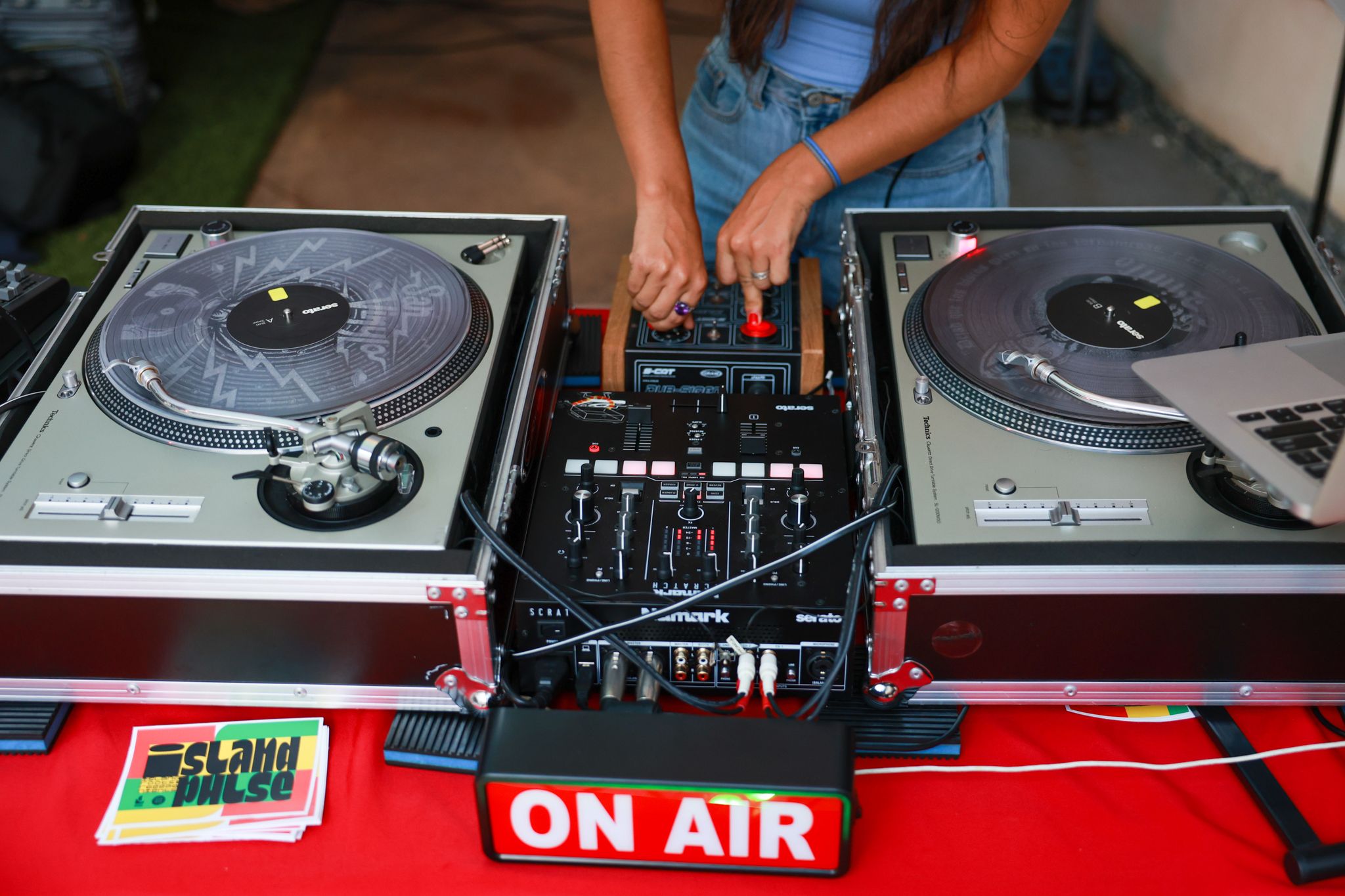 deejay setup at island pulse event.