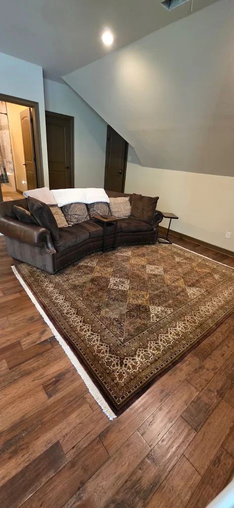 Rug and living room floors freshly cleaned