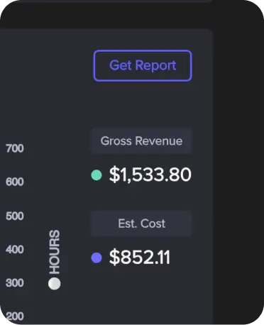Get report button on dashboard