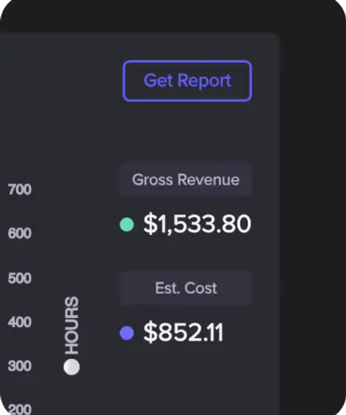 Get report button on dashboard
