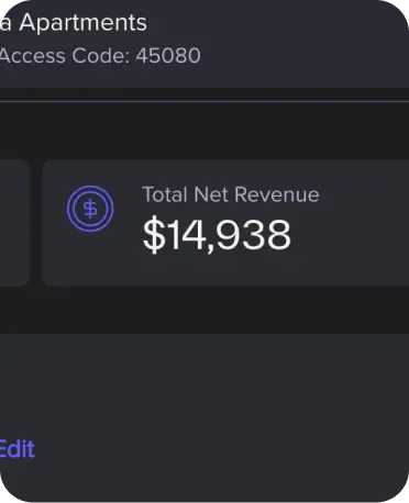 total net revenue in dashboard